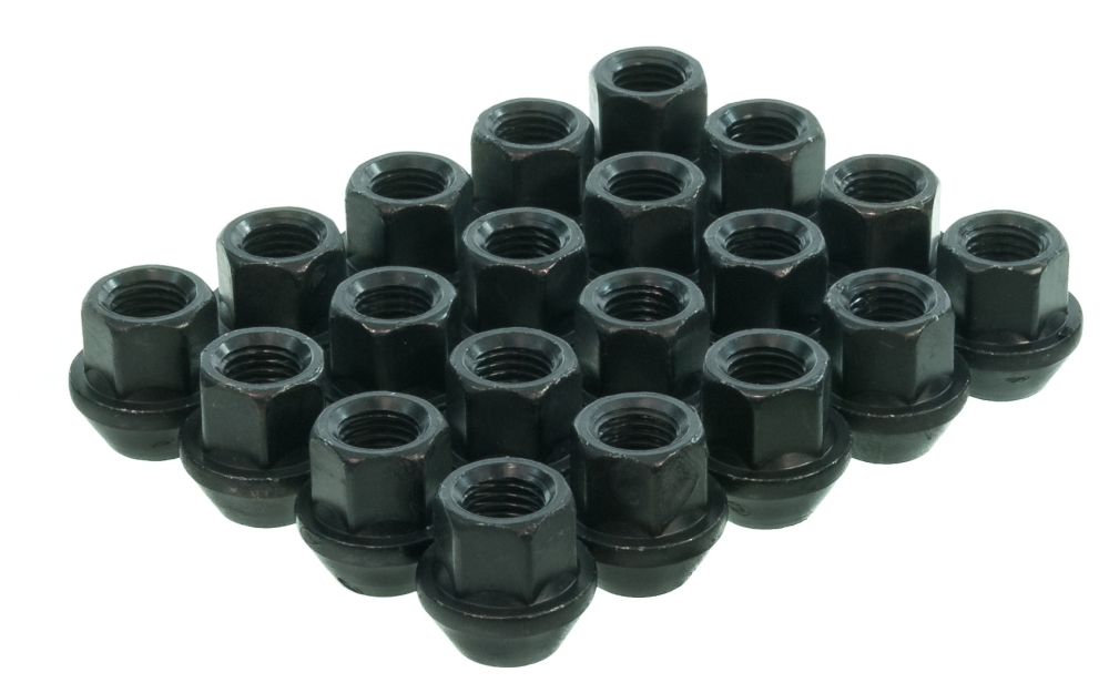 Bimecc 20x M12 X 1.5 Alloy Wheel Nuts - 17mm Hex, Zinc Finish - Made In Italy