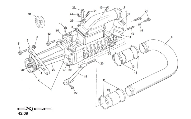 Supercharger Support Mount CLS3E0068F Image