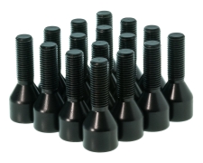 16 x Black Star Spline Wheel Bolts (32mm)