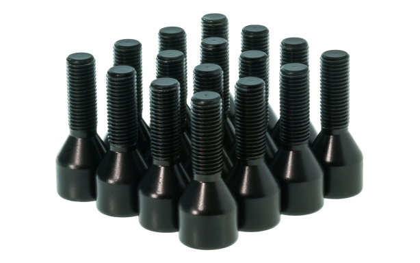 16 x Black Star Spline Wheel Bolts (32mm) Image