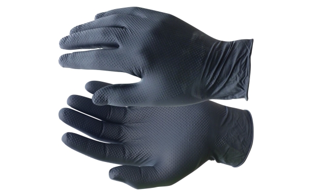 Heavy Duty Nitrile Disposable Textured Gloves Image