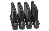 16 x S2 / S3 Black Wheel Bolts 35mm Thread Image