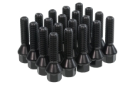 16 x S2 / S3 Black Wheel Bolts 35mm Thread Image