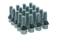 16 x S2 / S3 Silver Wheel Bolts 32mm Thread Image